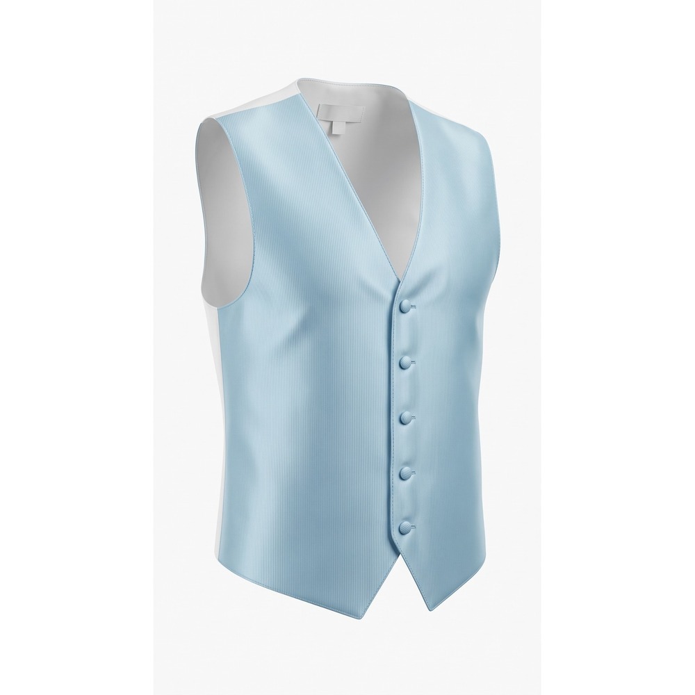 Calvin Klein Mens Formal Tuxedo Vest Light Blue Pinstripe Size Large RN121071